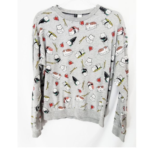 H&m sushi cat sweatshirt Clearance